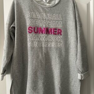 Crown & Ivy Gray Sweatshirt with White Lettering